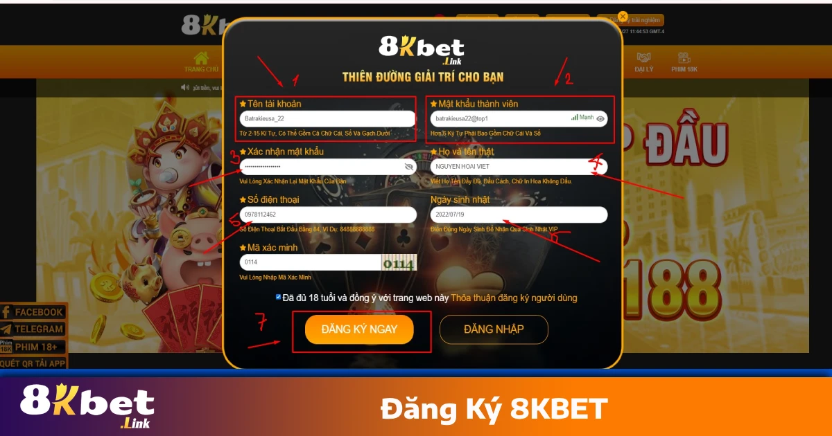 Đăng Ký 8KBET Có Khó Không? Hướng Dẫn Chi Tiết Từng Bước 3 Xử Lý Lỗi Khi Thực Hiện Đăng Ký 8KBET